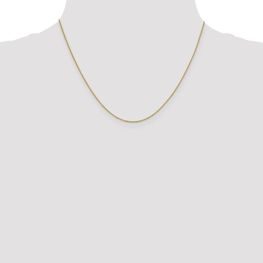 18K Gelbgold.7mm Venezianer mit Karabinerverschluss Halskette