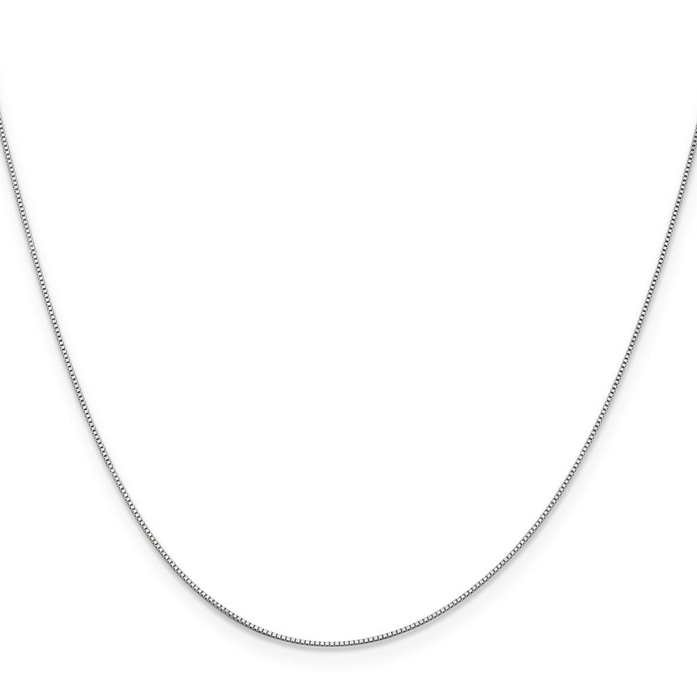 18K Weißgold.5mm Venezianer mit Federring Verschluss Halskette