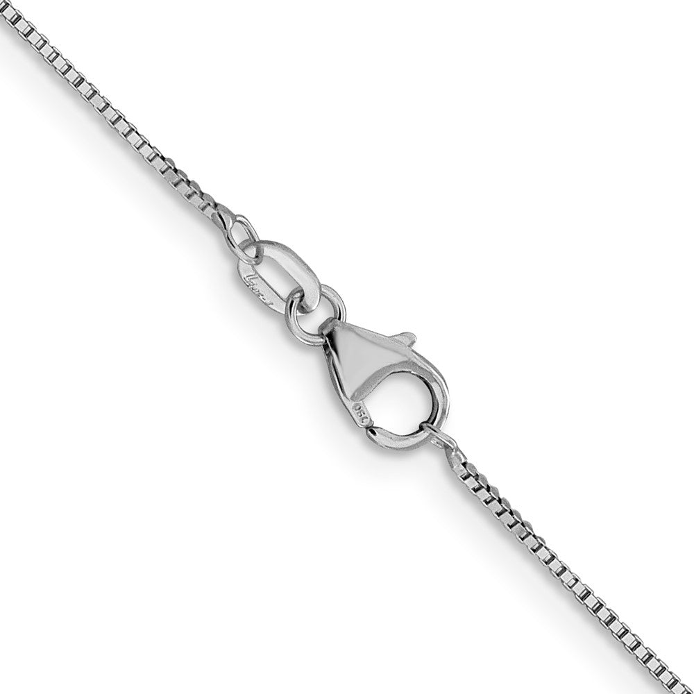 18K Weißgold.7mm Venezianer mit Karabinerverschluss Halskette