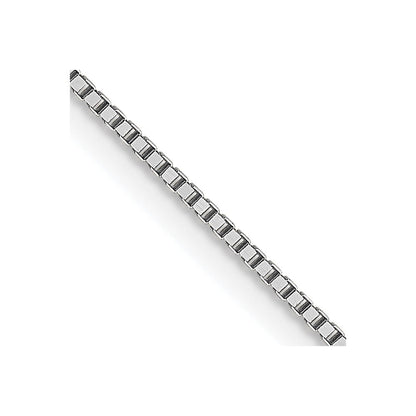18K Weißgold.7mm Venezianer mit Karabinerverschluss Halskette