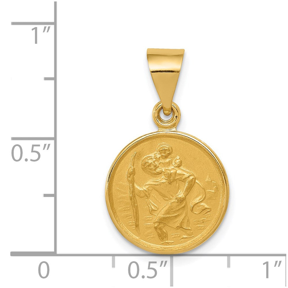 18K Gelbgold Saint Christopher Medaille Anhänger