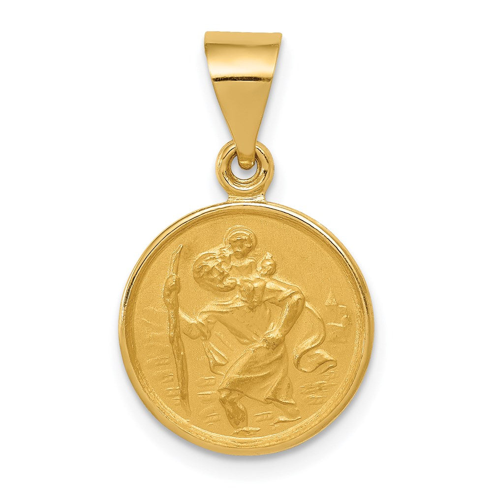 18K Gelbgold Saint Christopher Medaille Anhänger
