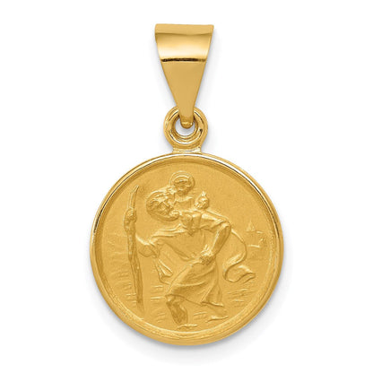 18K Gelbgold Saint Christopher Medaille Anhänger