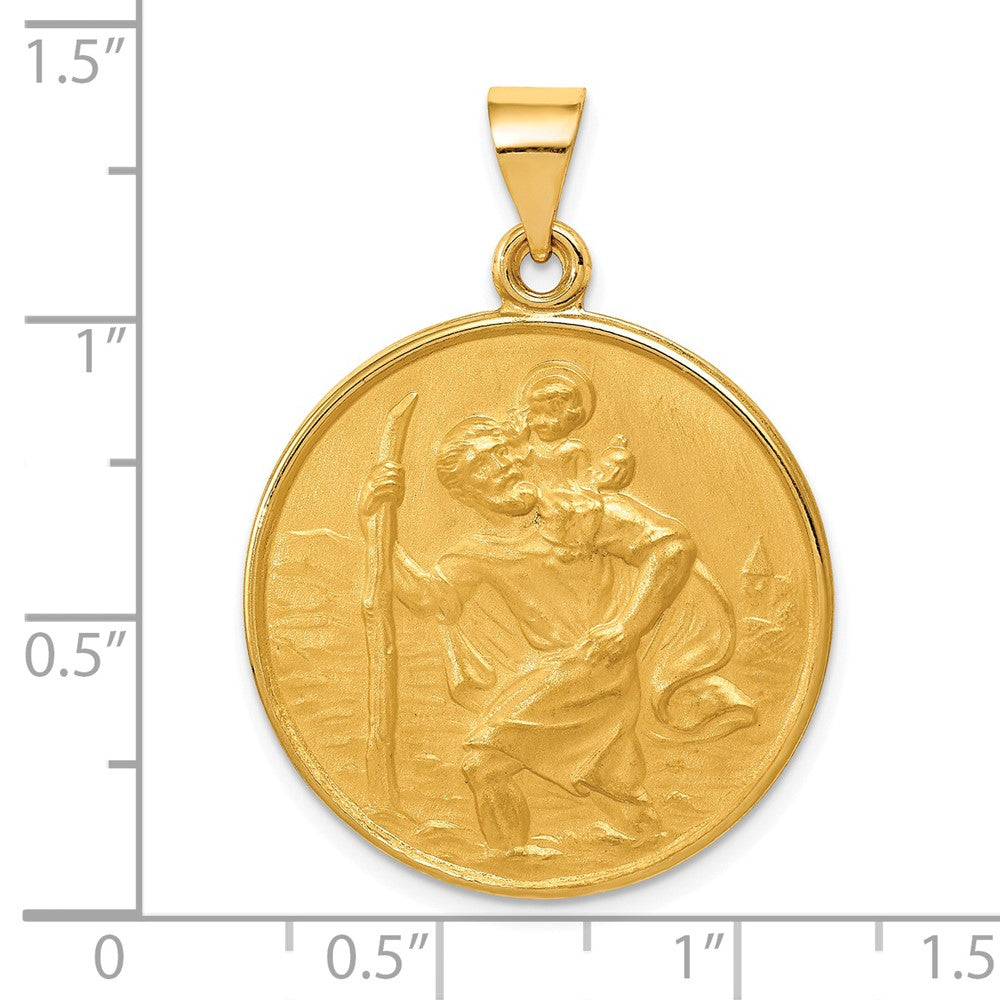 18K Gelbgold Saint Christopher Medaille Anhänger