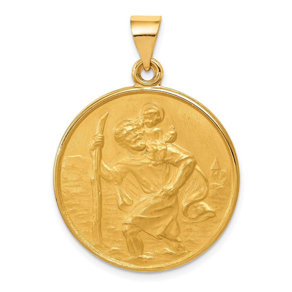18K Gelbgold Saint Christopher Medaille Anhänger