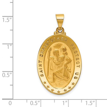 18K Gelbgold Saint Christopher Medaille Anhänger