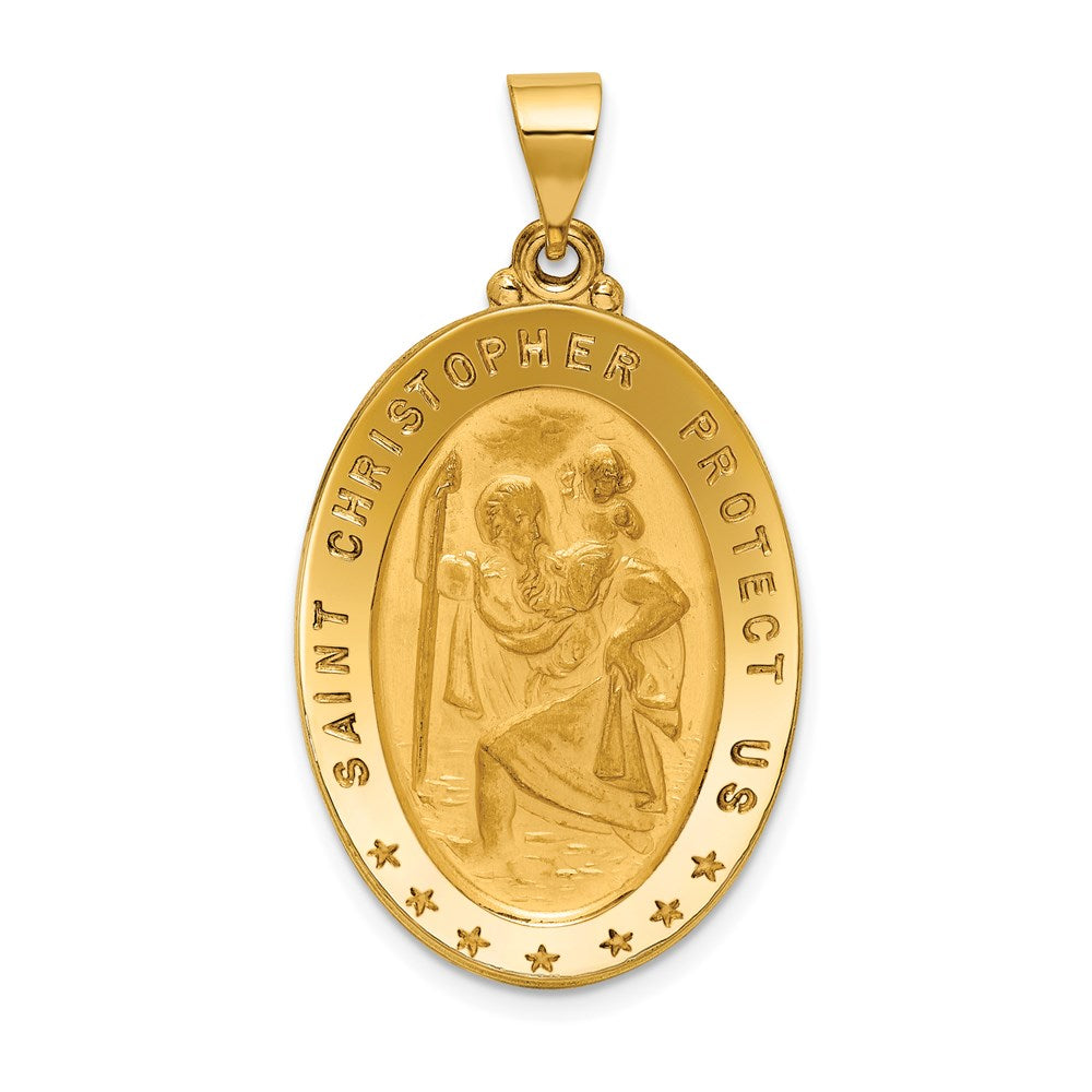 18K Gelbgold Saint Christopher Medaille Anhänger
