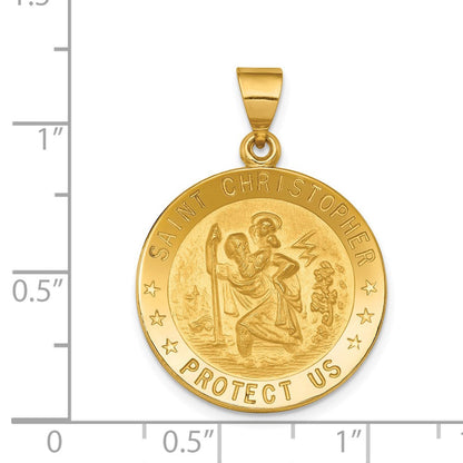 18K Gelbgold Saint Christopher Medaille Anhänger