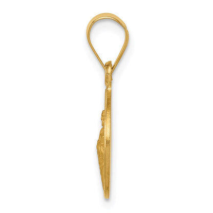 18K Gelbgold Saint Jude Thaddeus Medaille Anhänger