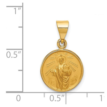 18K Gelbgold Saint Jude Thaddeus Medaille Anhänger