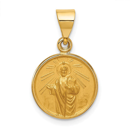 18K Gelbgold Saint Jude Thaddeus Medaille Anhänger