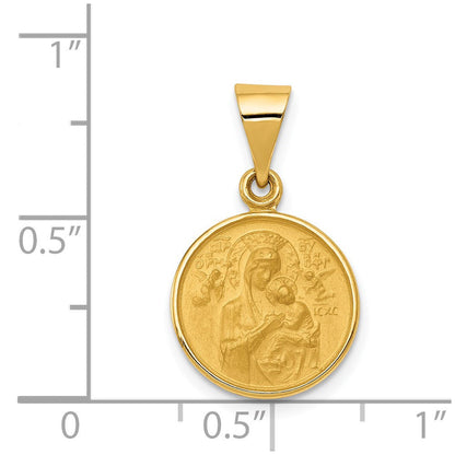 18K Gelbgold Our Damen Of Perpetual Help Medaille Anhänger