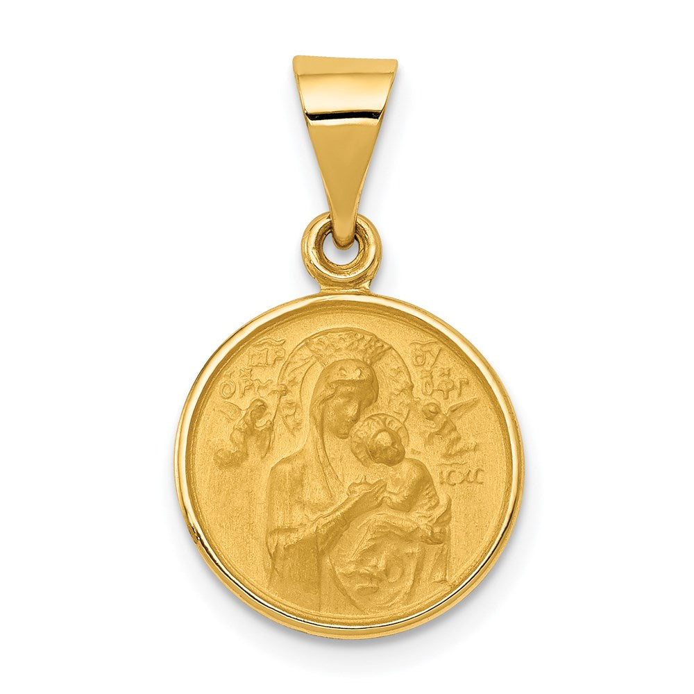 18K Gelbgold Our Damen Of Perpetual Help Medaille Anhänger
