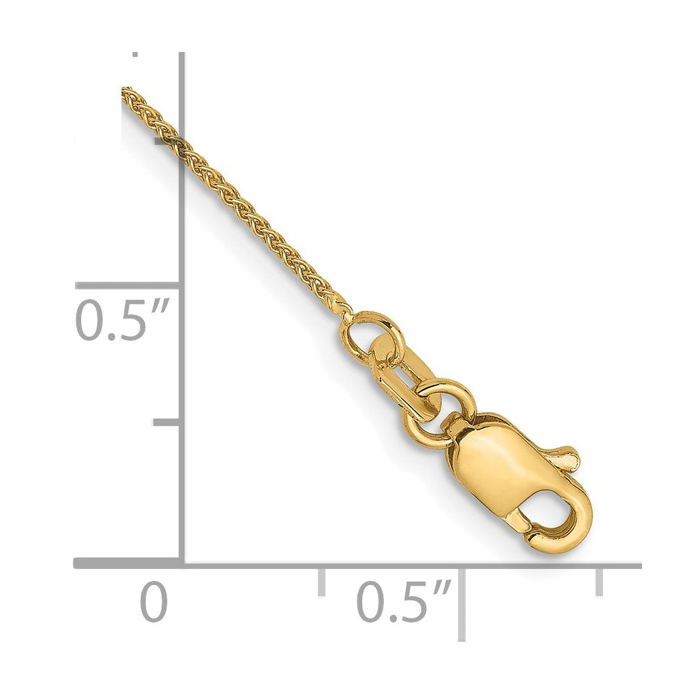 9 Zoll 14K.8mm Ährenkette Kette Fußkettchen