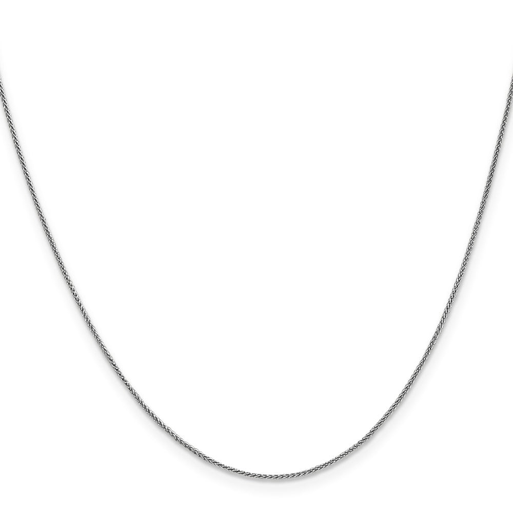 14K Weißgold.8mm Ährenkette Halskette