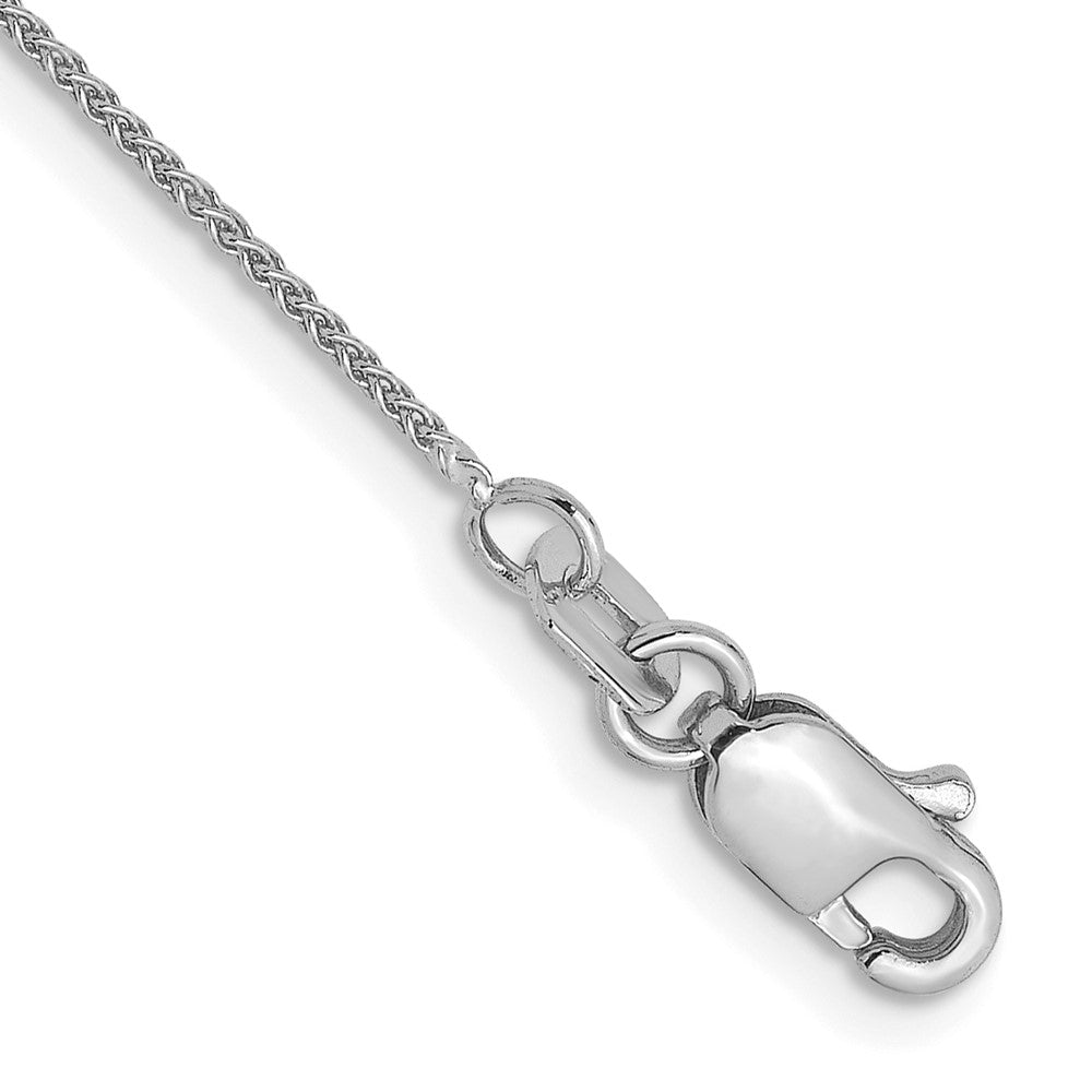 9 Zoll 14K Weißgold.8mm Ährenkette Kette Fußkettchen