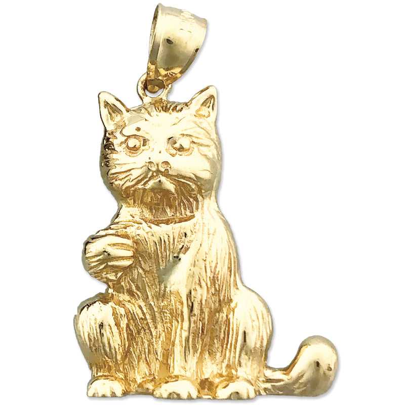 14K Gold Anhänger „Sitzende Katze“