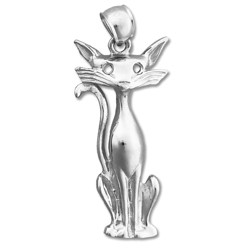 14K Gold Siamesische Katze Anhänger