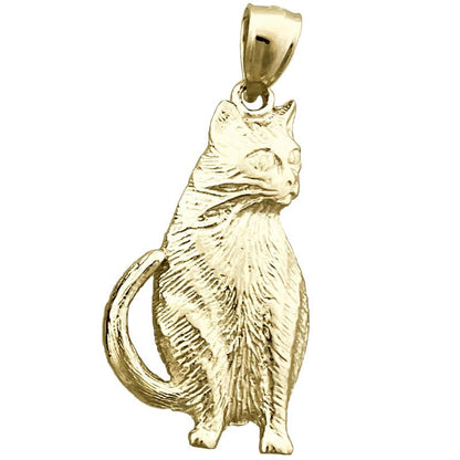 14K Gold Katzenanhänger