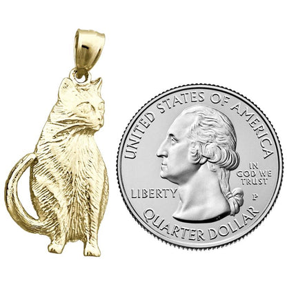 14K Gold Katzenanhänger