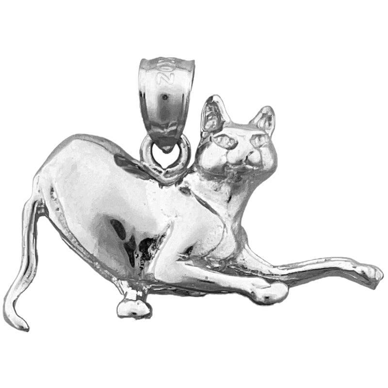 14K Gold 25MM verspielter Katzen-Anhänger