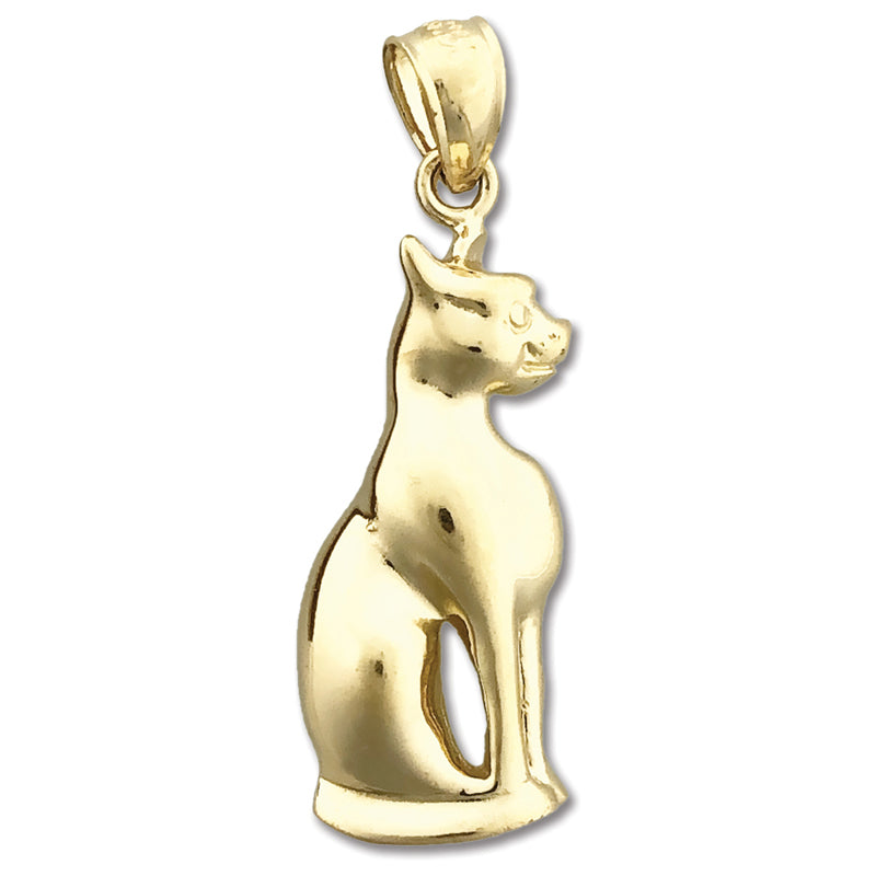 14K Gold Anhänger Altägyptische Katze