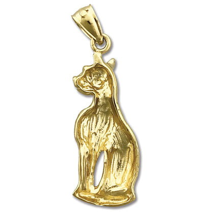 14K Gold Anhänger Altägyptische Katze