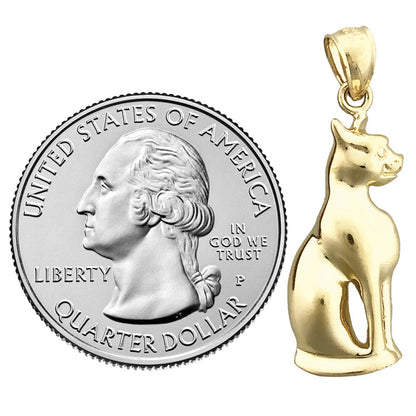 14K Gold Anhänger Altägyptische Katze
