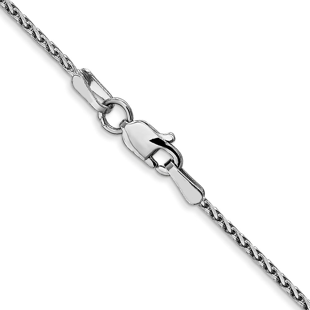 14K Weißgold 1.3mm Diamantiert Weizen Halskette