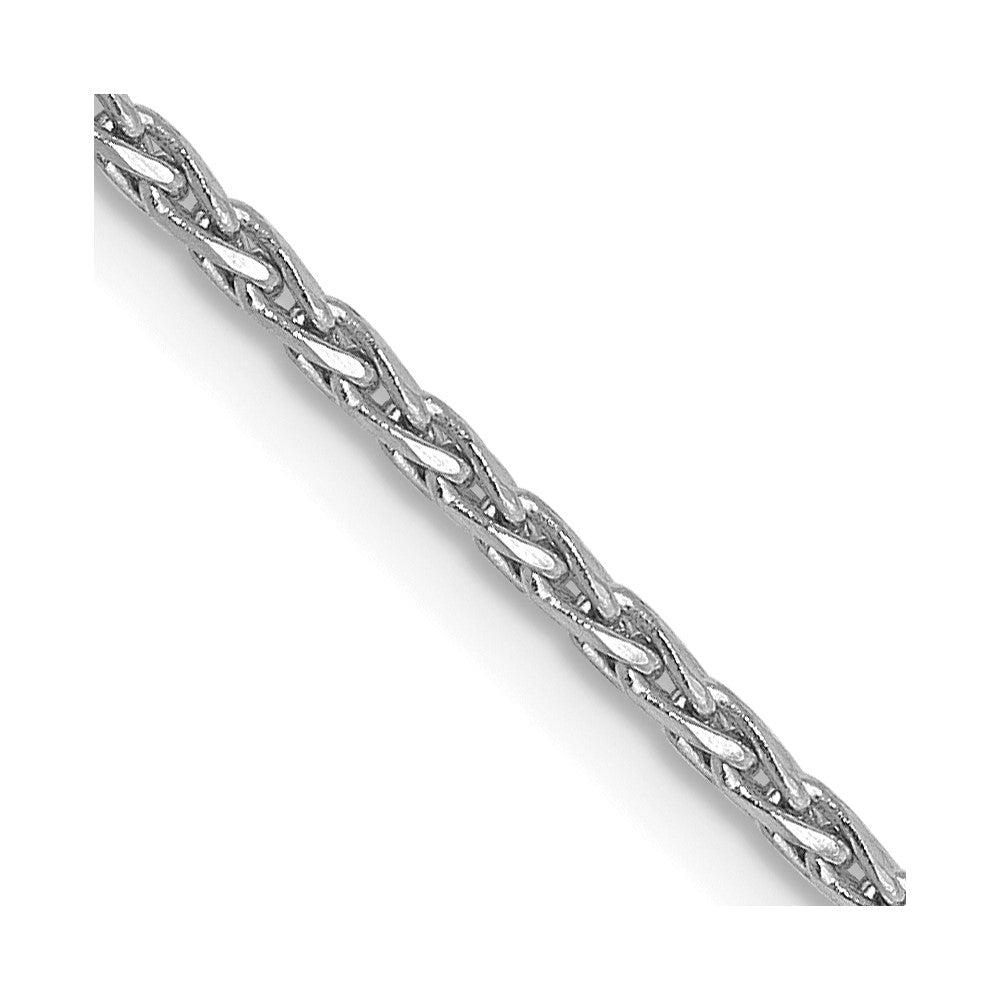 14K Weißgold 1.3mm Diamantiert Weizen Halskette