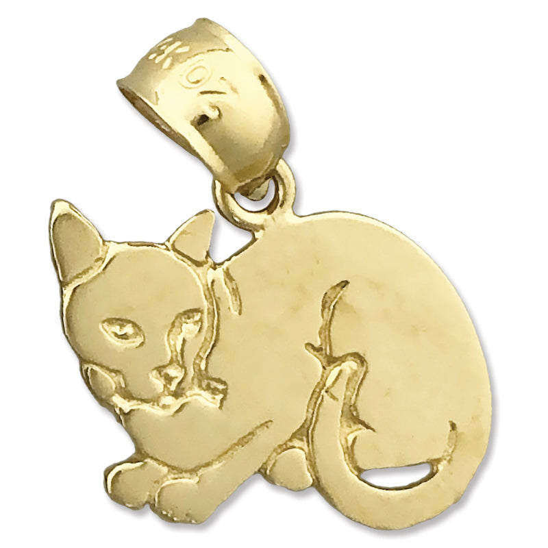 14K Gold Katzen-Charm