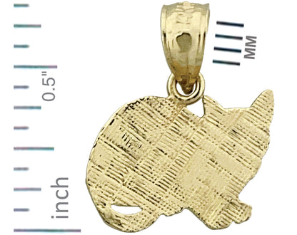 14K Gold Katzen-Charm
