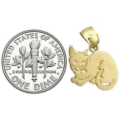 14K Gold Katzen-Charm