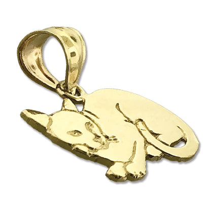 14K Gold Katzen-Charm