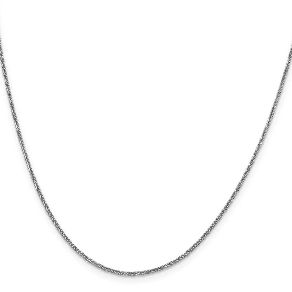 14K Weißgold 1mm Diamantiert Quadra Weizen Halskette