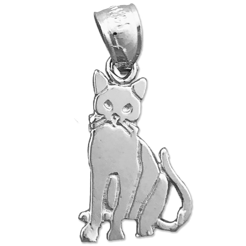 14K Gold 15MM Katze Mini-Charm