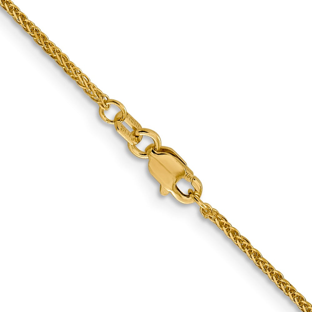 14K 1mm Diamantiert Quadra Weizen Halskette