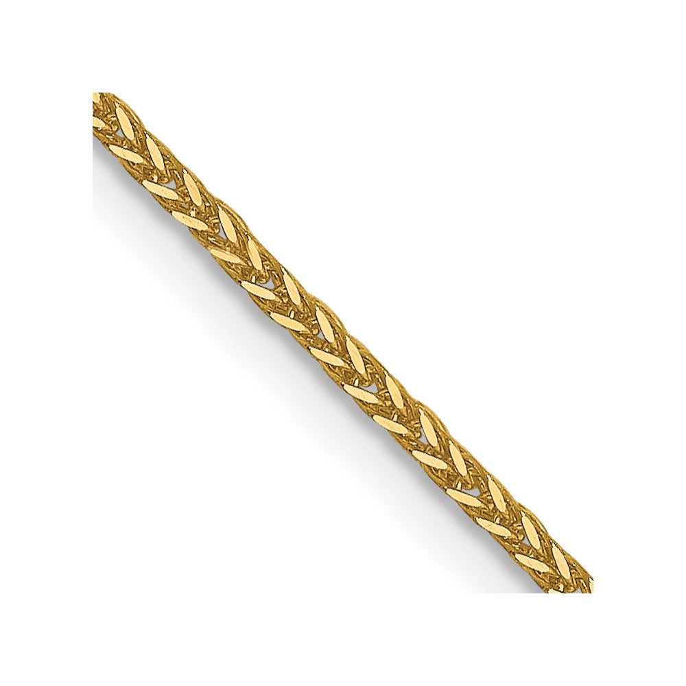 14K 1mm Diamantiert Quadra Weizen Halskette