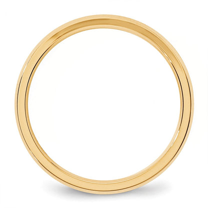 Ehering aus 10K Gelbgold, 3 mm, abgeschrägte Kante, Komfort-Passform