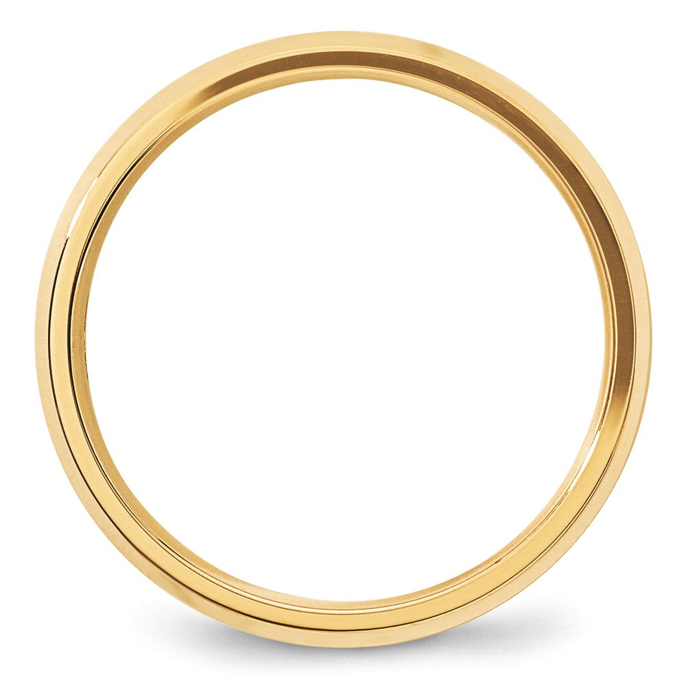 Ehering aus 10K Gelbgold, 5 mm, mit abgeschrägter Kante und Komfort-Passform