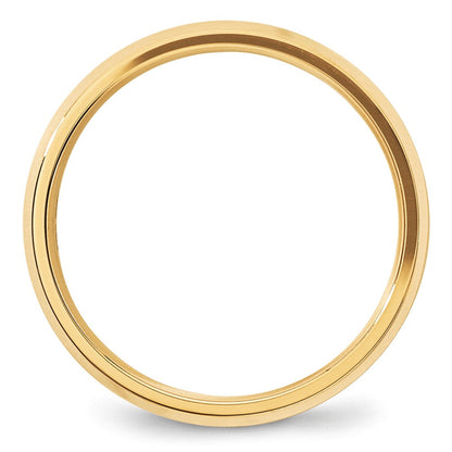 Ehering aus 10K Gelbgold, 5 mm, mit abgeschrägter Kante und Komfort-Passform