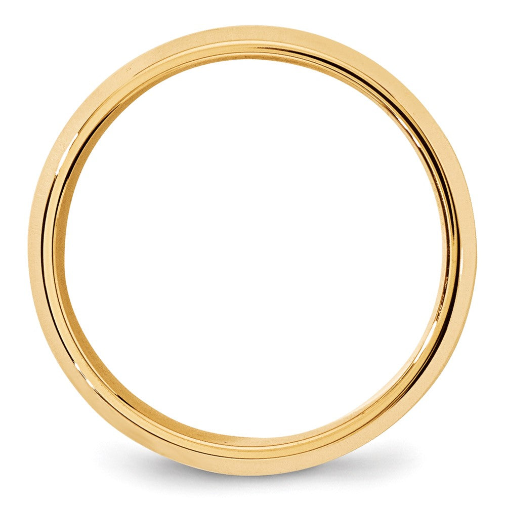 10k Gelbgold Ehering, 7 mm, abgeschrägte Kante, Komfort-Passform