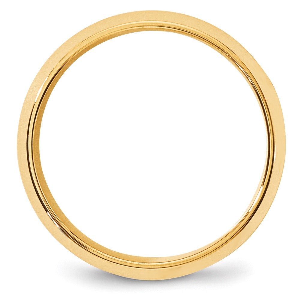Ehering aus 10K Gelbgold, 8 mm, mit abgeschrägter Kante und Komfort-Passform
