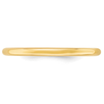 10K Gelbgold 2 mm Standardgewicht Komfort-Passform Ehering