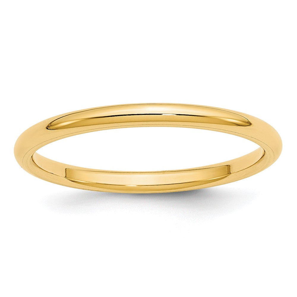 10K Gelbgold 2 mm Standardgewicht Komfort-Passform Ehering
