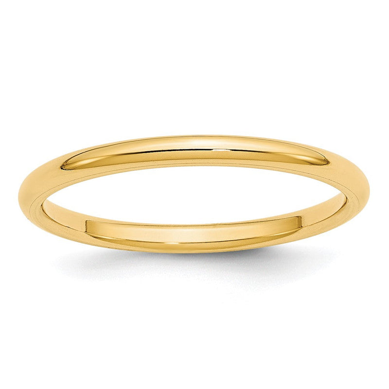 10K Gelbgold 2 mm Standardgewicht Komfort-Passform Ehering