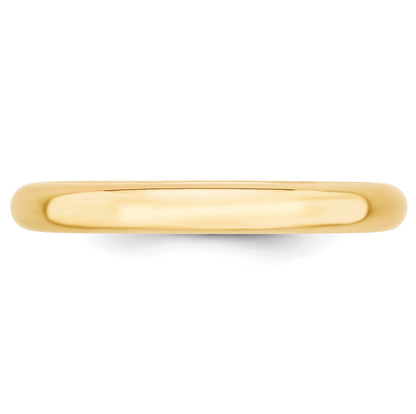 Ehering aus 10K Gelbgold, 3 mm, Standardgewicht, Komfort-Passform