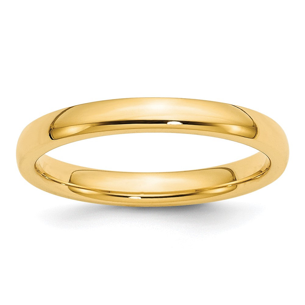 Ehering aus 10K Gelbgold, 3 mm, Standardgewicht, Komfort-Passform