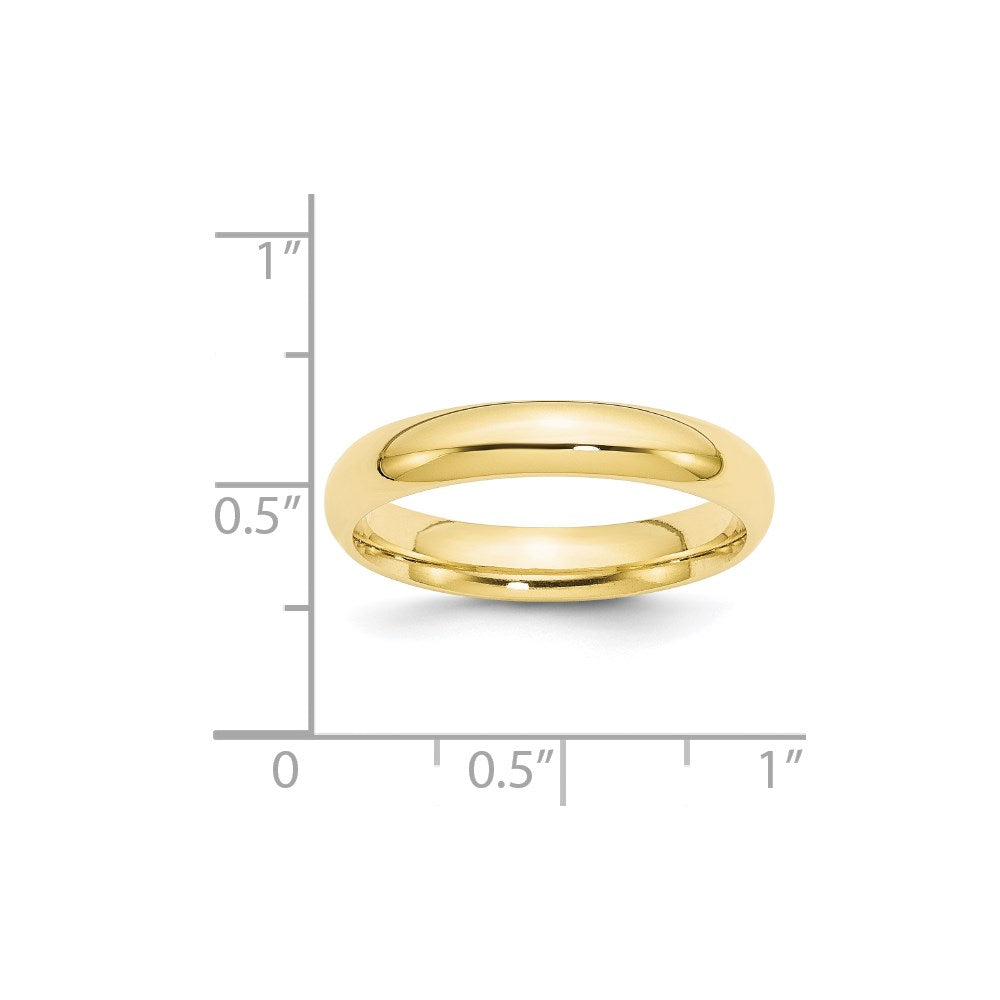 10k Gelbgold 4 mm Standardgewicht Komfort-Passform Ehering