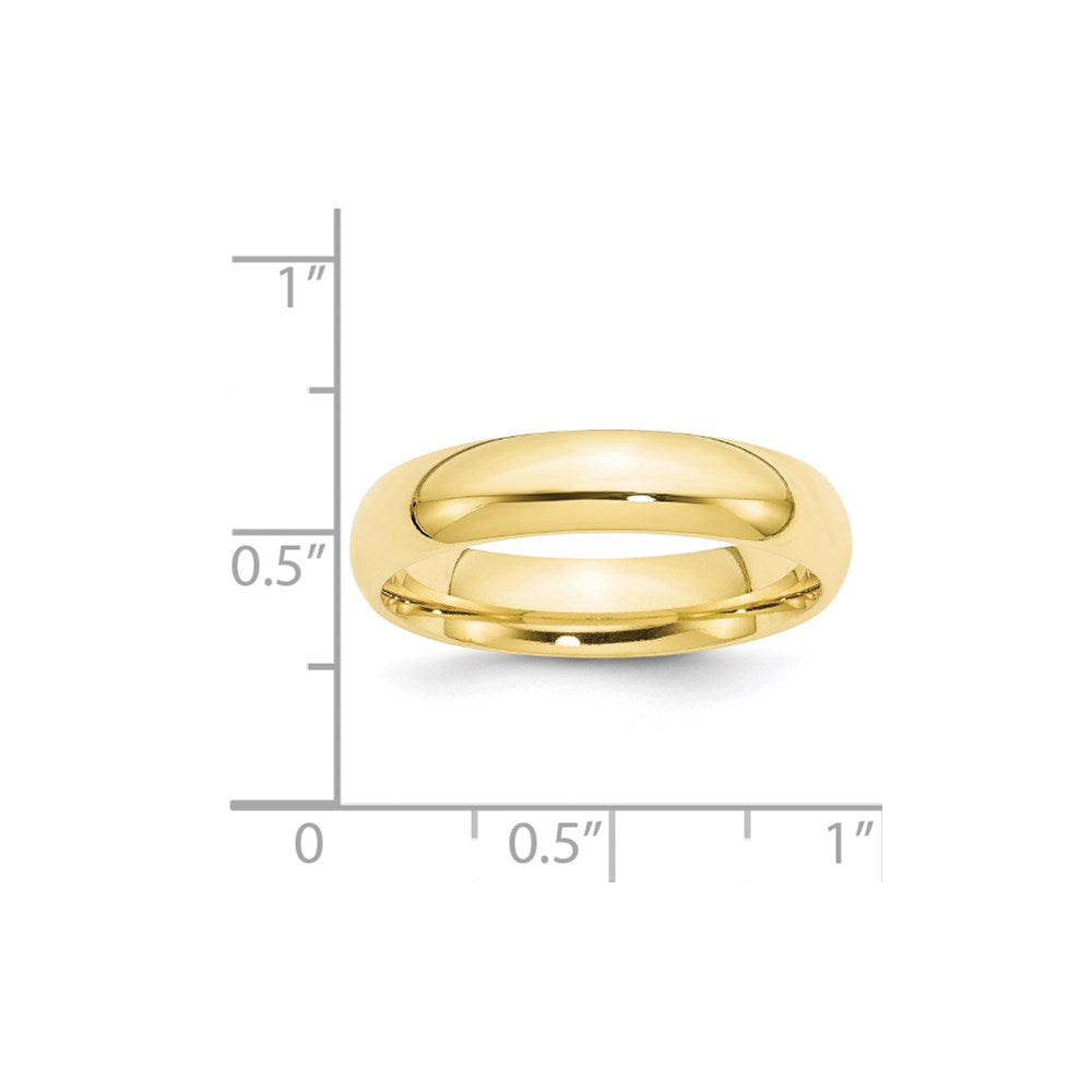 Ehering aus 10K Gelbgold, 5 mm, Standardgewicht, Komfort-Passform